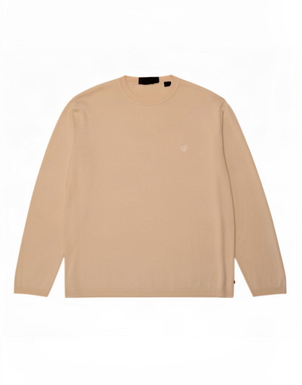 Timberland Mens Crew Neck Jumper Sweater XL Off White Cotton