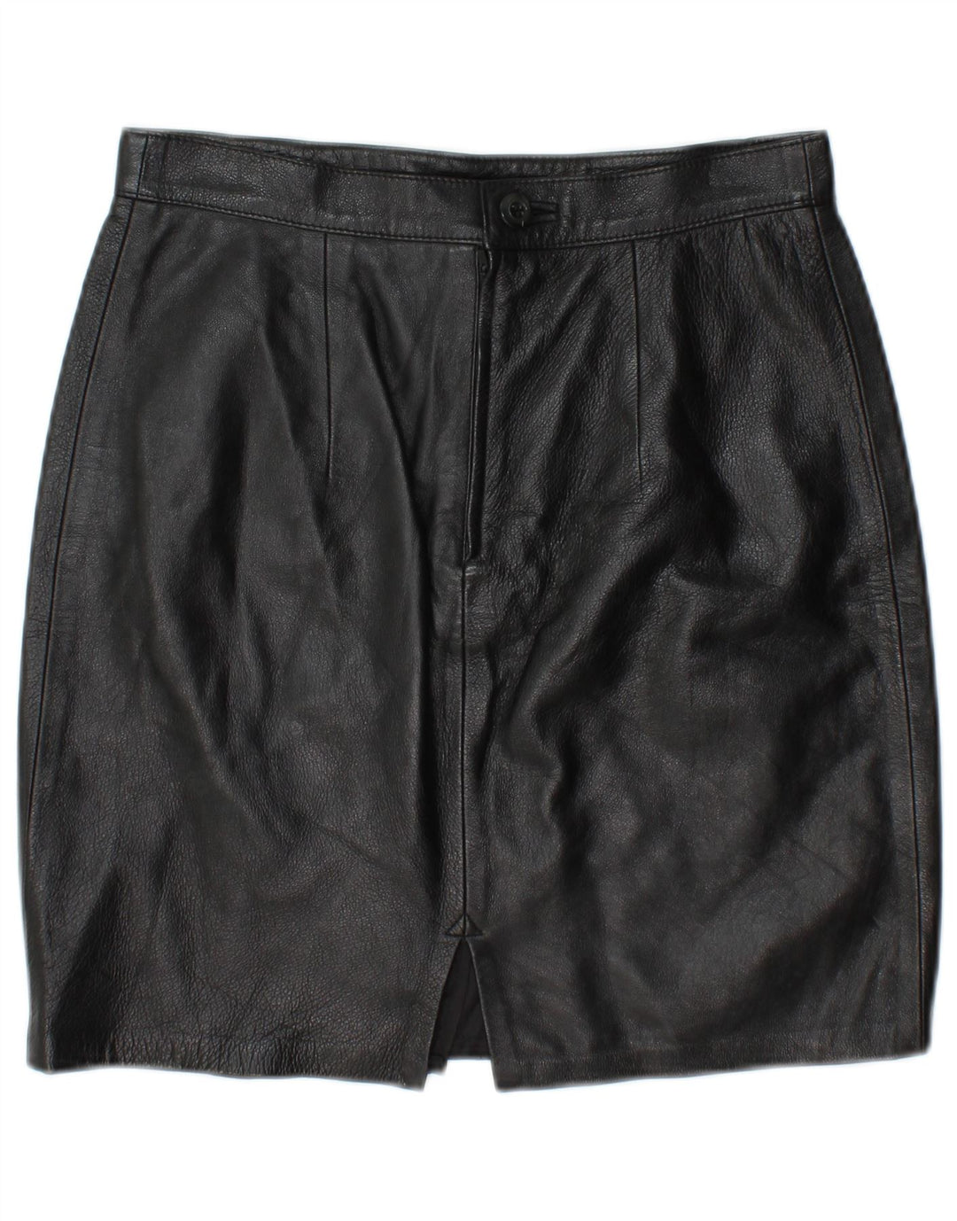 MARY ALBERT Damen Lederrock IT 44 Medium W28 Schwarzes Leder