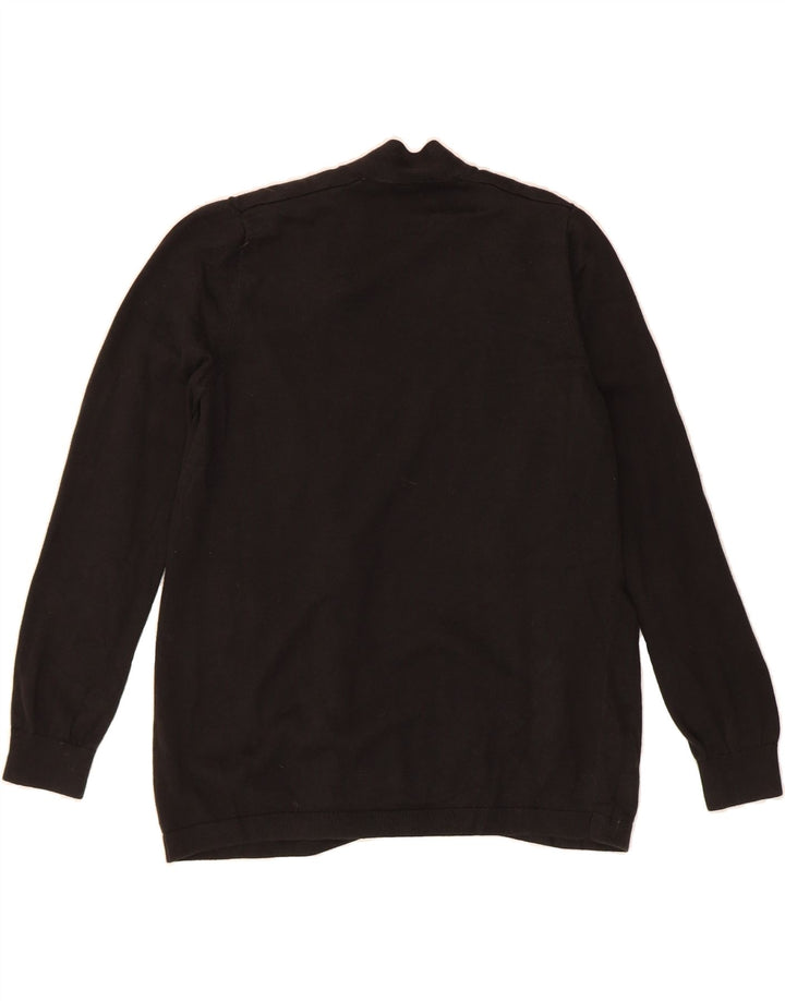 L.L.BEAN Womens Open Cardigan Sweater UK 10 Small Black Cotton Vintage L.L.Bean and Second-Hand L.L.Bean from Messina Hembry 