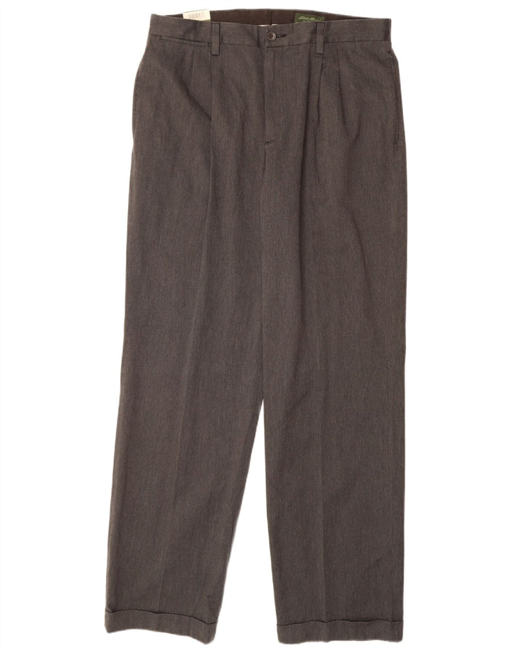 EDDIE BAUER Herren-Chinohose mit klassischer Passform, W36 L36, graue Baumwolle