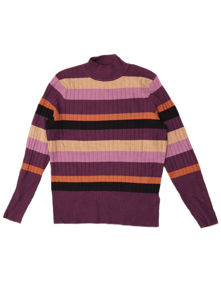Marks & Spencer Damen-Pullover mit Rollkragen, UK 12, Mittelviolett
