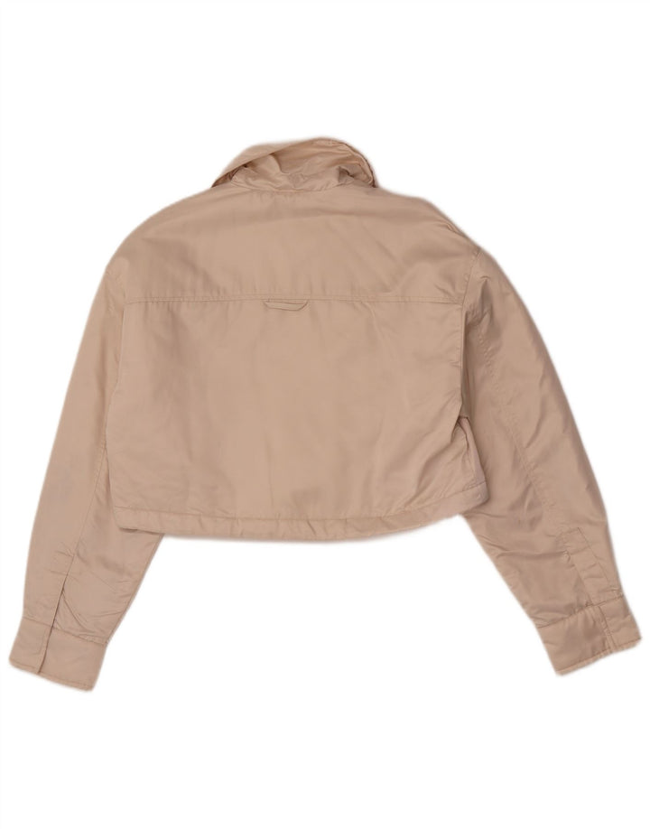 Zara Damen Übergroße Bolerojacke UK 6 XS Off White Polyester