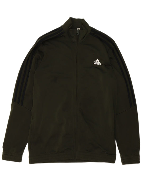 Adidas Jungen Trainingsanzug Top Jacke 15-16 Jahre Grün Polyester