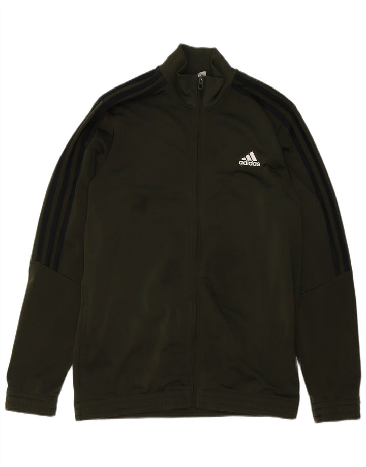 Adidas Jungen Trainingsanzug Top Jacke 15-16 Jahre Grün Polyester