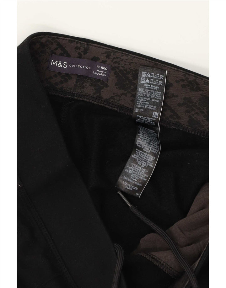 Marks & Spencer Damen-Trainingshose, UK-Größe 10, Größe S, Schwarz, Baumwolle