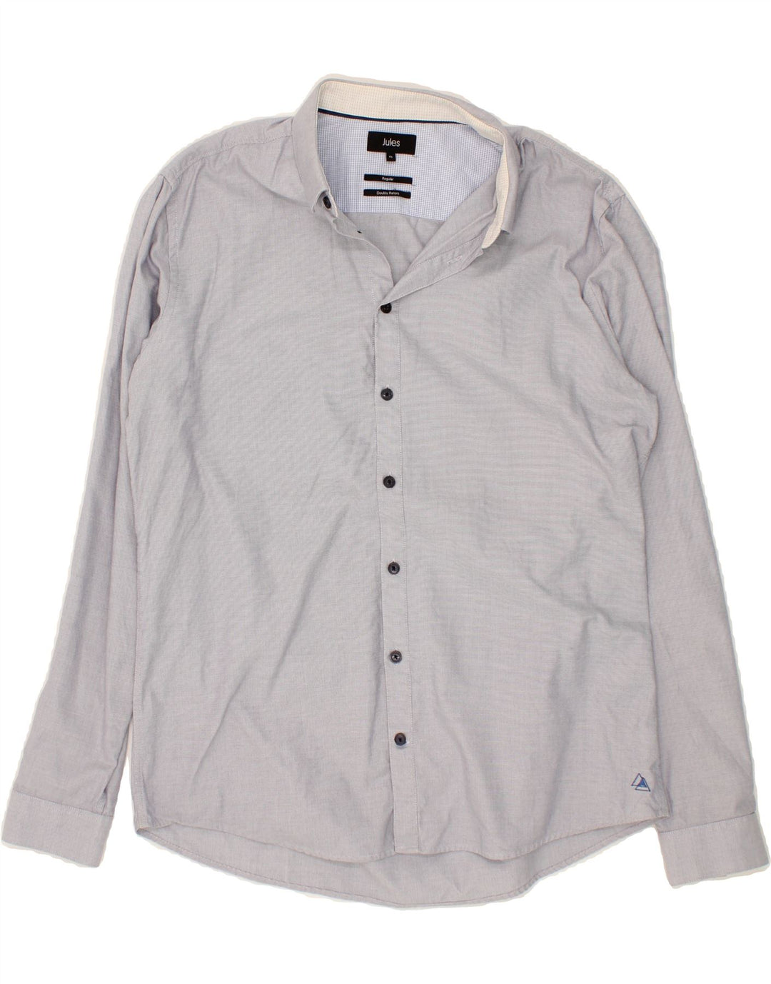 JULES Mens Regular Fit Shirt XL Blue Pinstripe Cotton Vintage Jules and Second-Hand Jules from Messina Hembry 