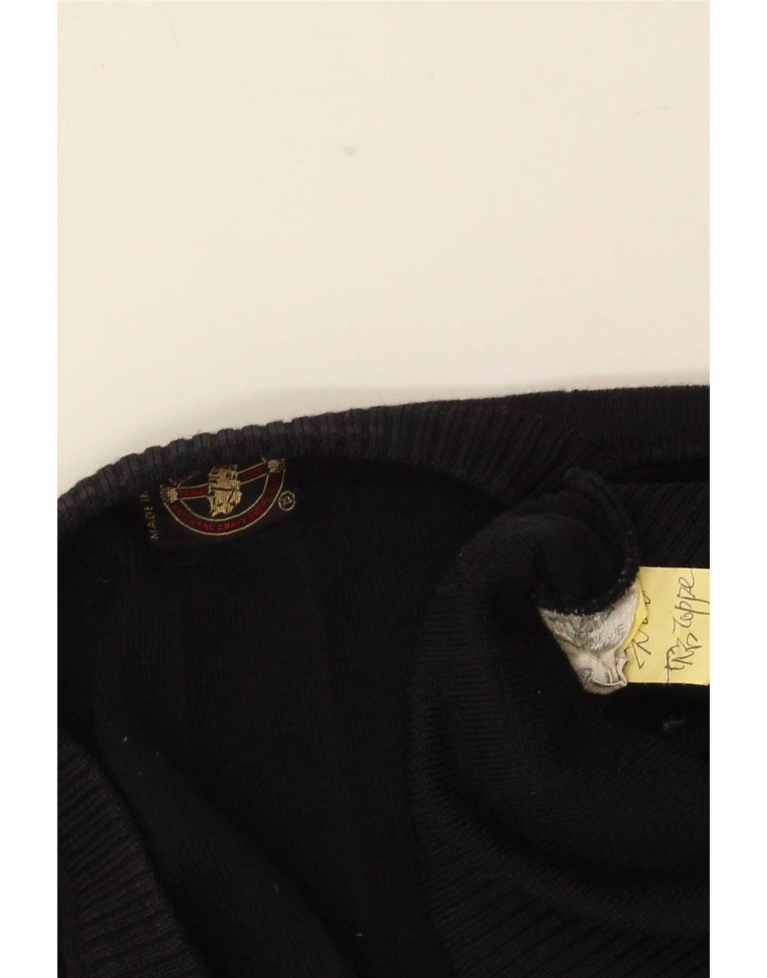 Vintage Herren V-Ausschnitt Pullover Pullover XL Schwarze Wolle