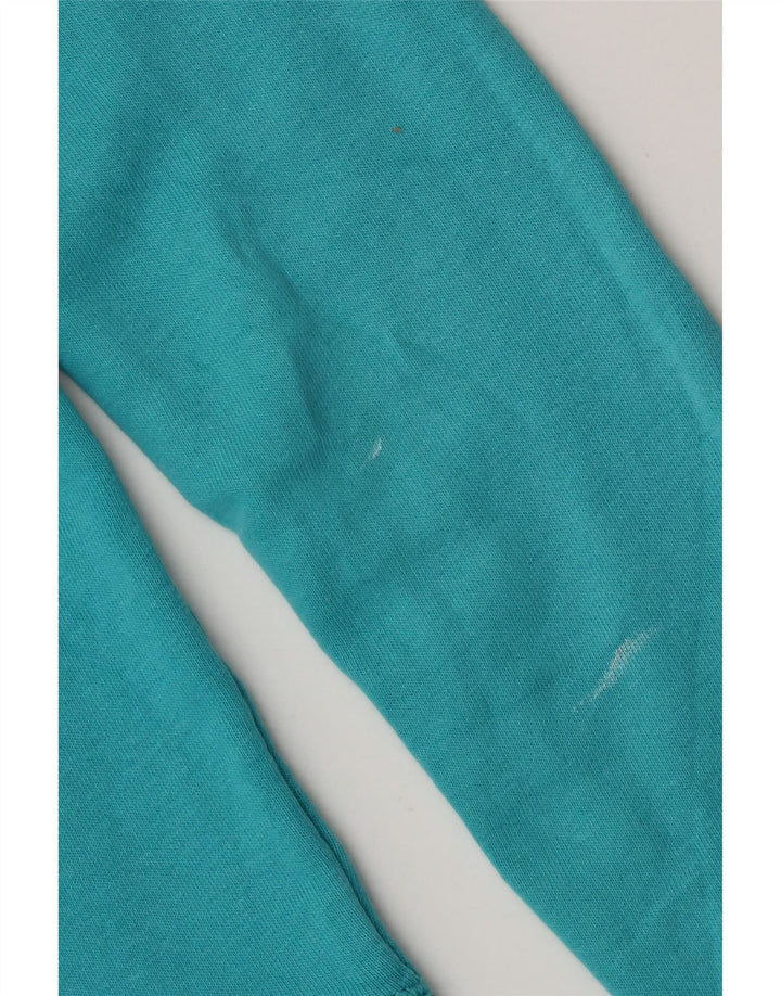 Nike Womens Graphic Oversized Sweatshirt Pullover UK 6 XS Blaue Baumwolle