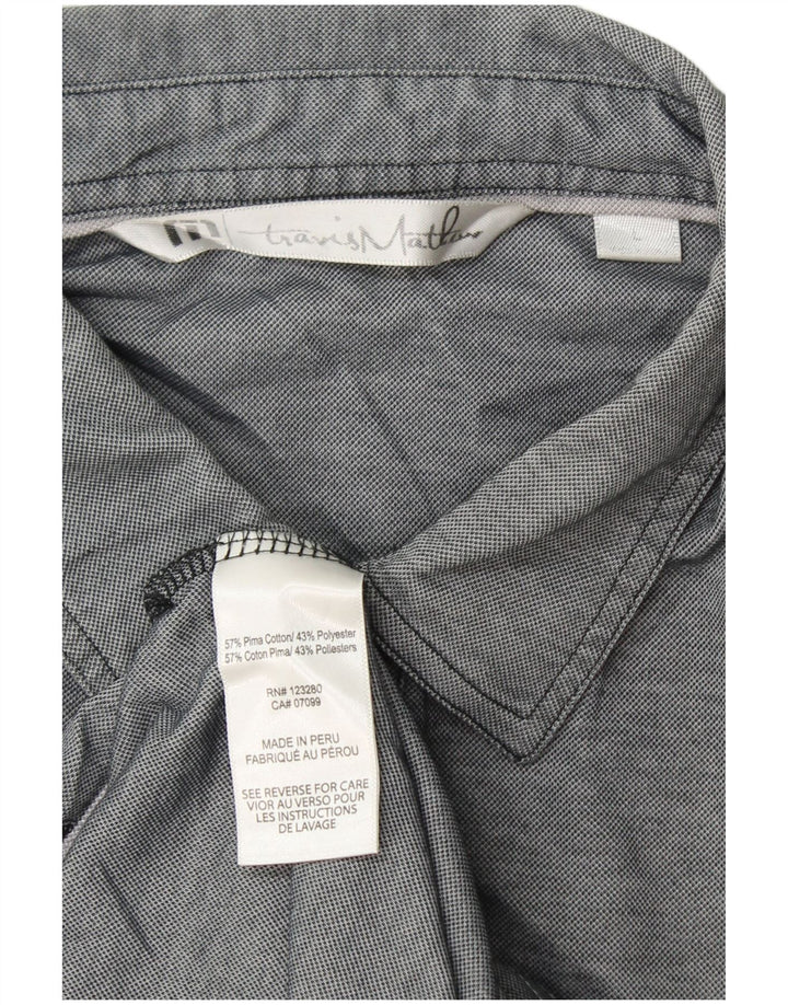 TRAVIS MATHEW Herren-Poloshirt, große graue Baumwolle