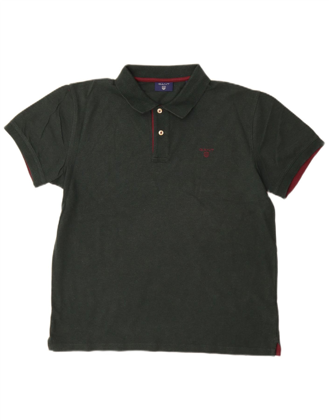 Gant Herren-Poloshirt, groß, Khaki, Baumwolle