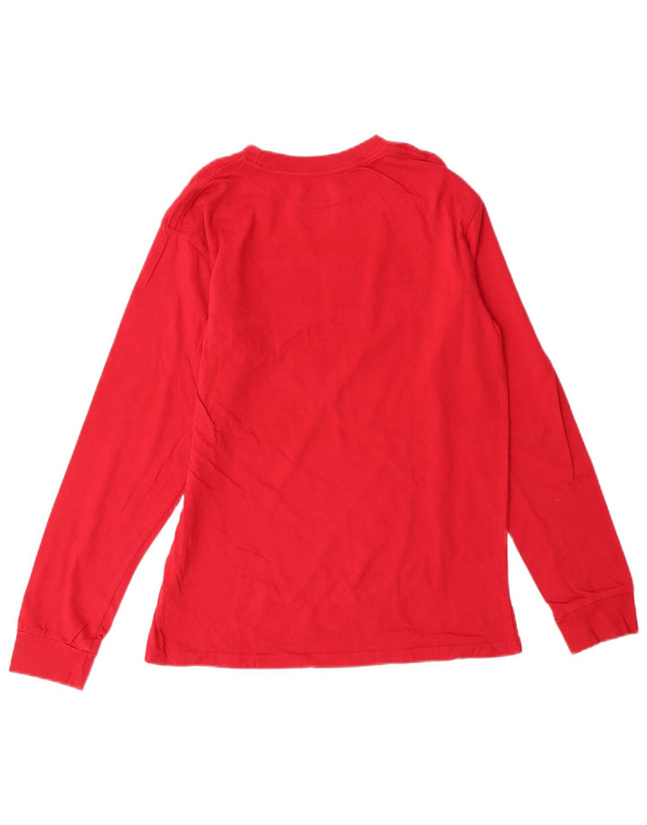 Vans Langarm-Oberteil mit Grafik für Jungen, 12–13 Jahre, Größe L, rote Baumwolle