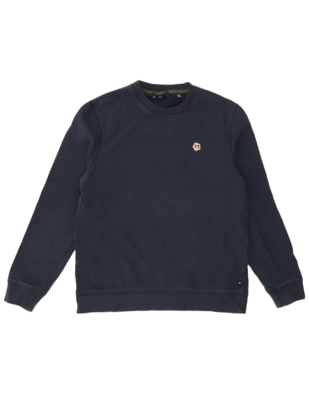 Ted Baker Herren-Sweatshirt, Pullover, Größe 3, mittelgroß, marineblau, Baumwolle