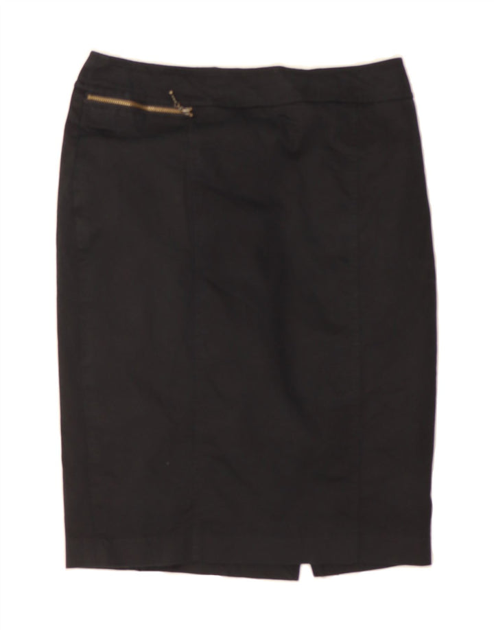 MOSSIMO Womens Straight Skirt US 8 Medium W30  Black Cotton Vintage Mossimo and Second-Hand Mossimo from Messina Hembry 