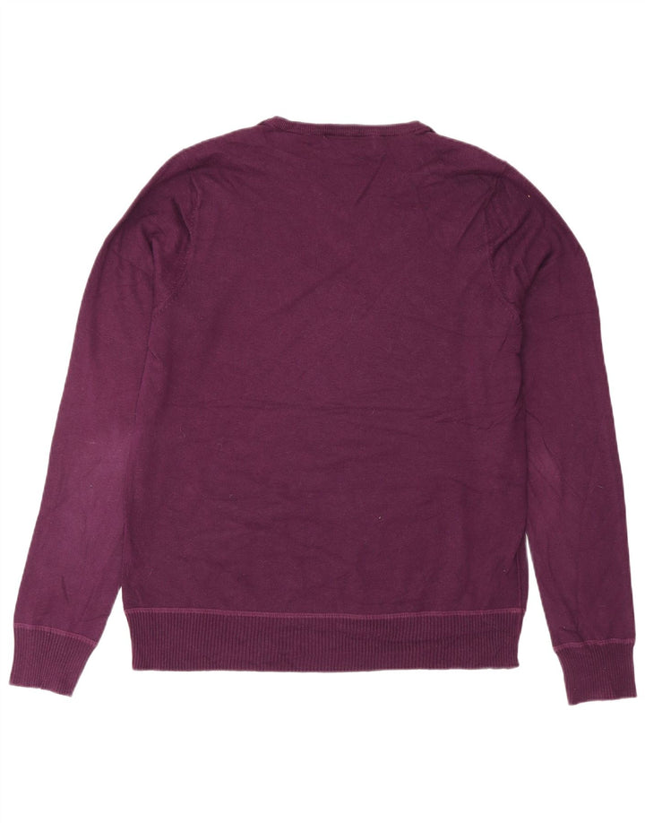 Zara Herren-Pullover mit V-Ausschnitt, Größe L, Lila