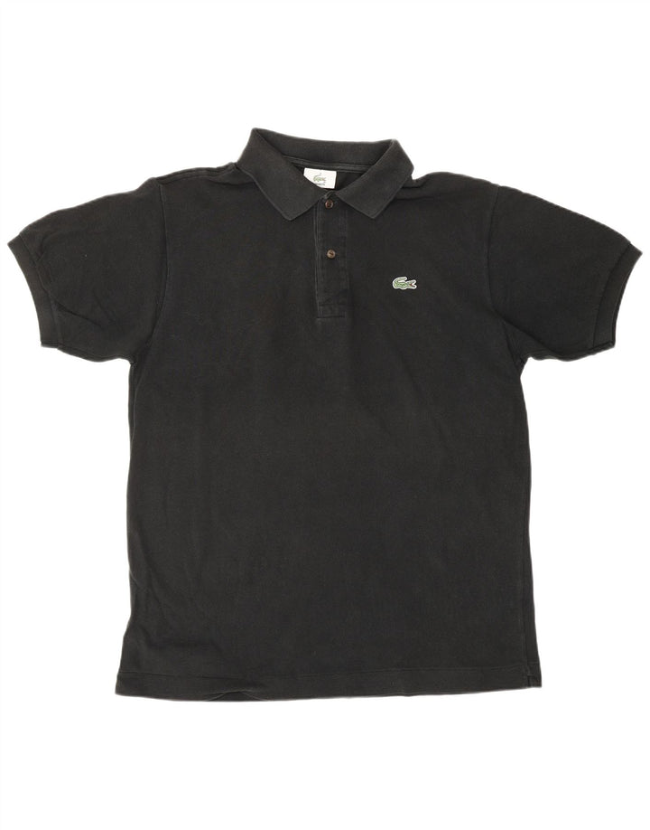 LACOSTE Herren-Poloshirt, Größe 4, mittelgroß, schwarze Baumwolle