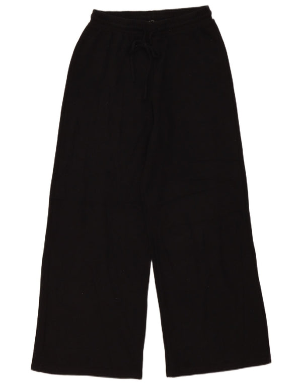 Zara Damen-Freizeithose mit weitem Bein, mittelgroß, W28, L30, schwarze Baumwolle