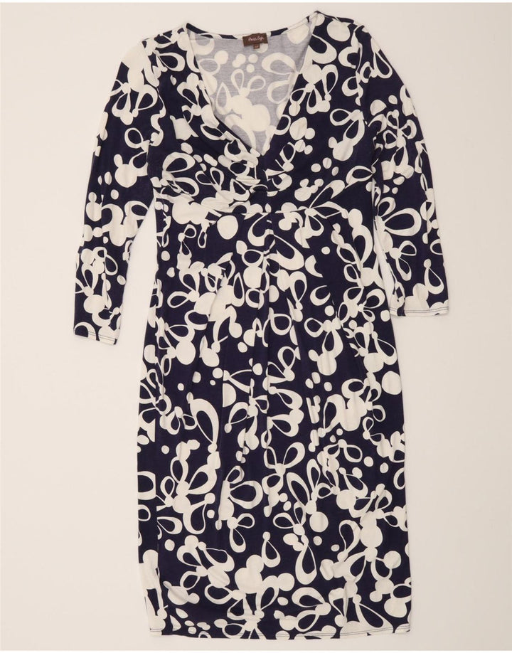 Phase Eight Damen-Etuikleid mit abstraktem Muster, Größe M, Marineblau, Größe 42