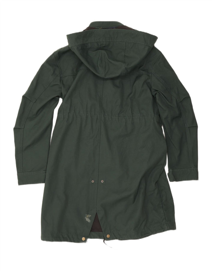 Zara Herren-Parka mit Kapuze, Größe 36, Grün