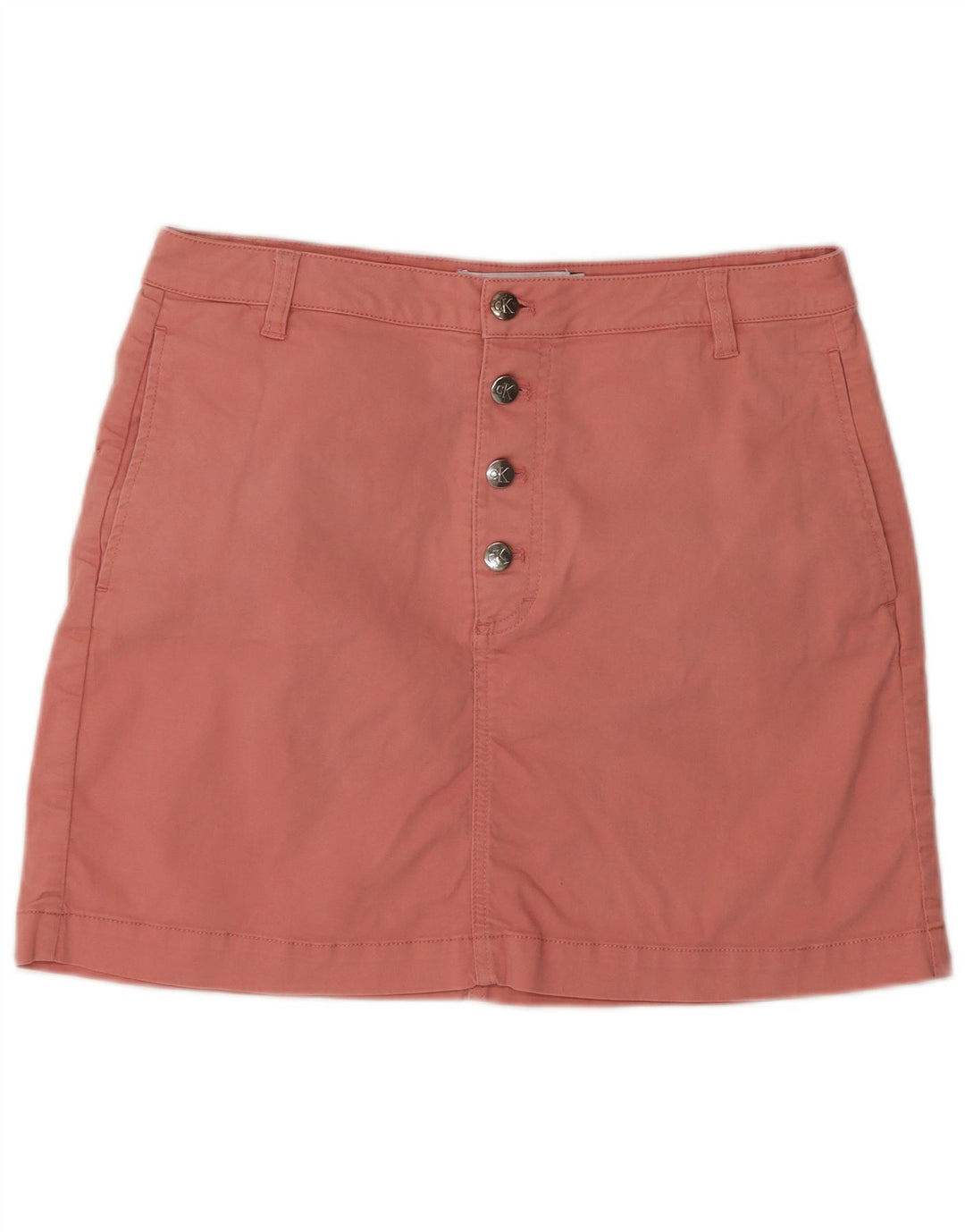 Calvin Klein Damen Minirock Large W32 Rosa Baumwolle