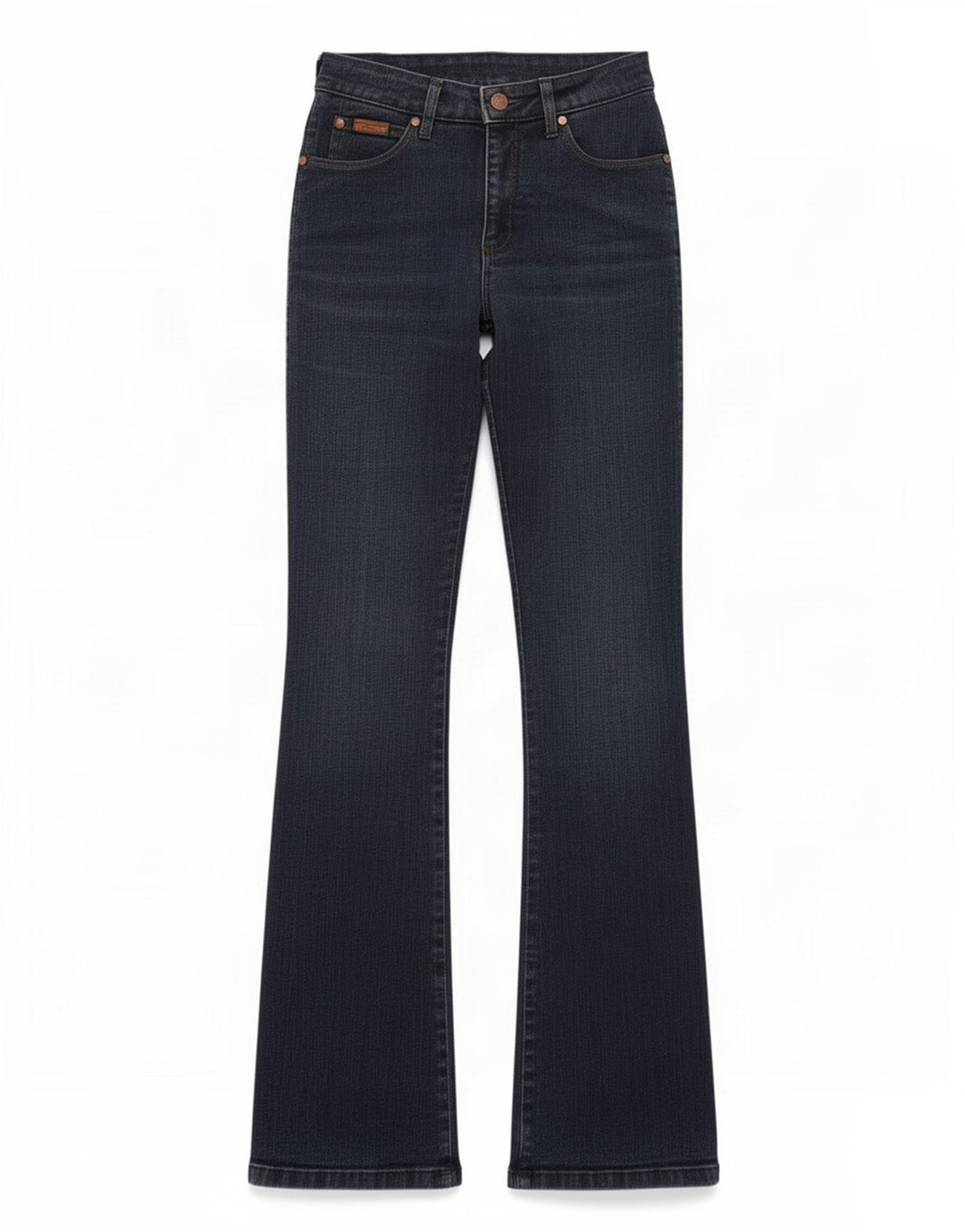 Wrangler Damen Regular Bootcut Jeans W28 L32 Marineblau Baumwolle