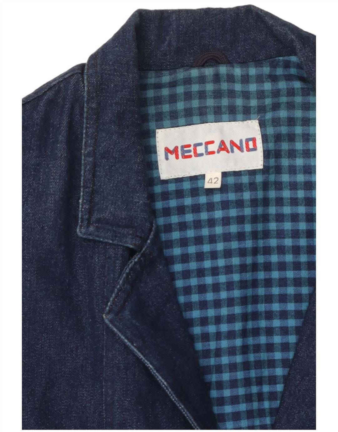 MECCANO Herren-Jeans-Blazer mit 2 Knöpfen, UK 42, XL, Marineblau