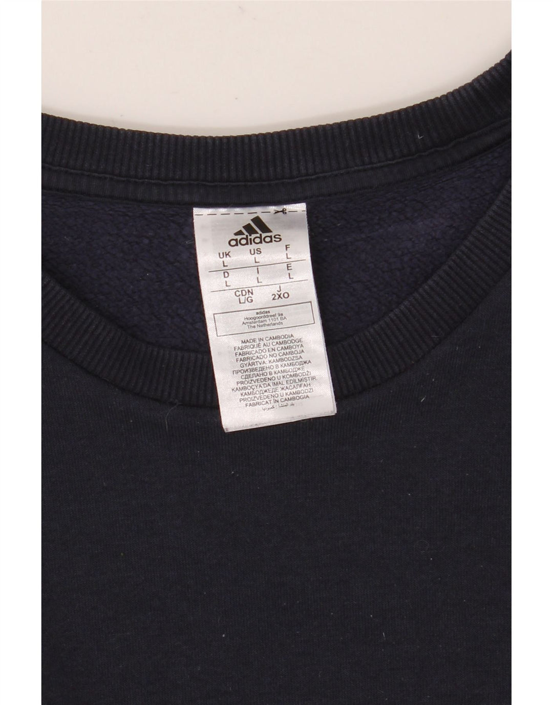 Adidas Herren-Sweatshirt, Pullover, groß, marineblau, Baumwolle