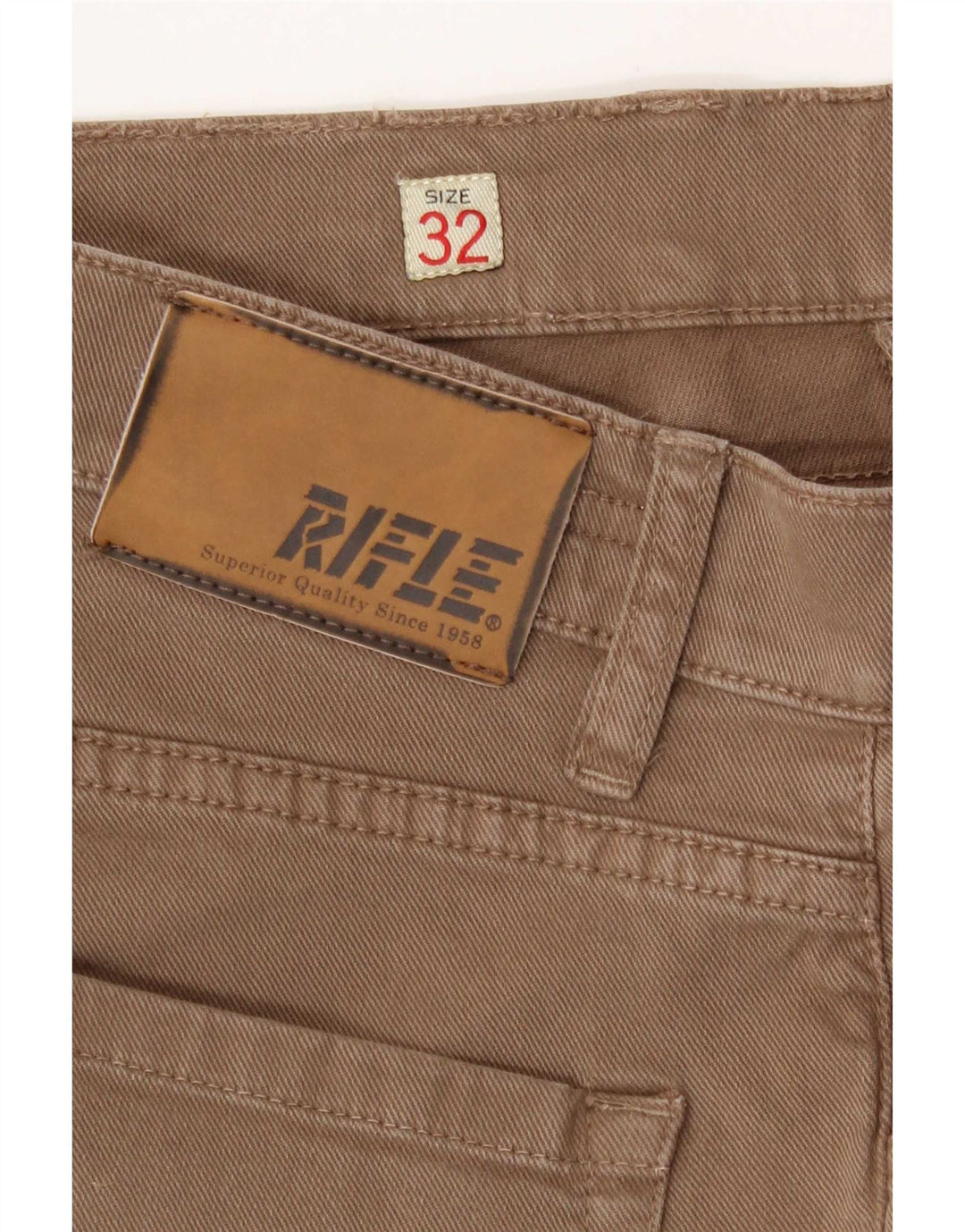 Rifle Damen Slim Jeans W32 L34 Beige Baumwolle
