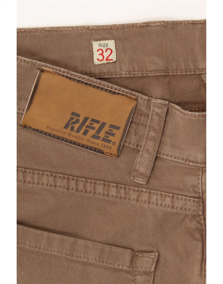 Rifle Damen Slim Jeans W32 L34 Beige Baumwolle