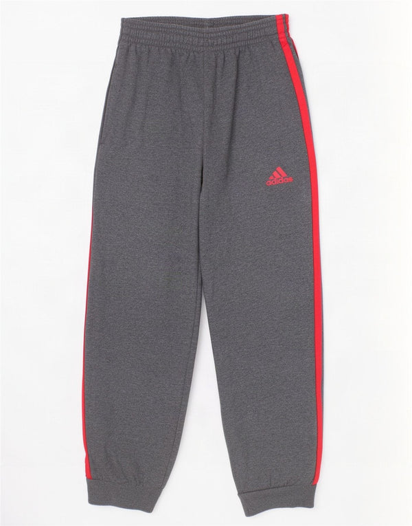 Adidas Jungen-Trainingshose, Jogginghose, 5–6 Jahre, grau gefleckte Baumwolle