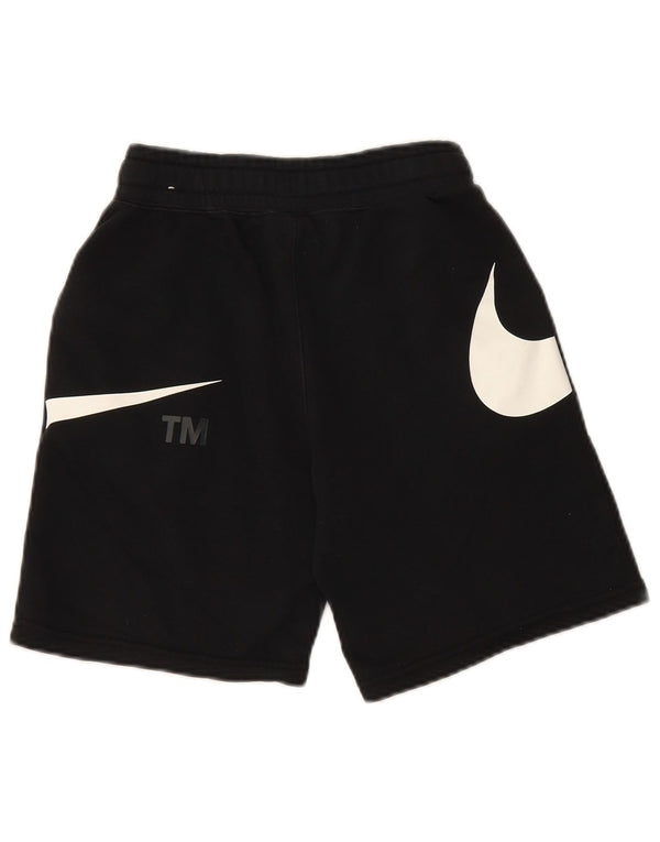 NIKE Boys Graphic Sport Shorts 10-11 Years Medium Black Cotton