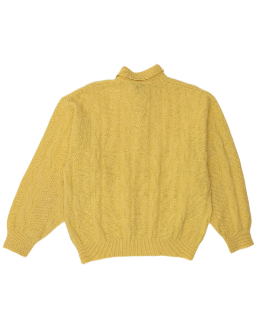 Vintage Herren Rollkragenpullover Pullover Große gelbe Wolle