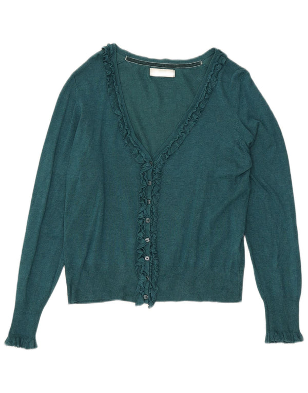 Marks & Spencer Damen Crop Cardigan Pullover UK 12 Mittelgrün