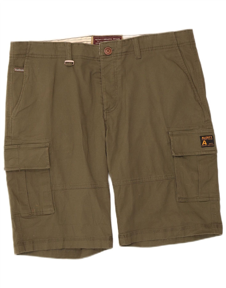 Alcott Herren-Cargoshorts mit normaler Passform, IT 50, Größe L, W38, Khaki, Baumwolle