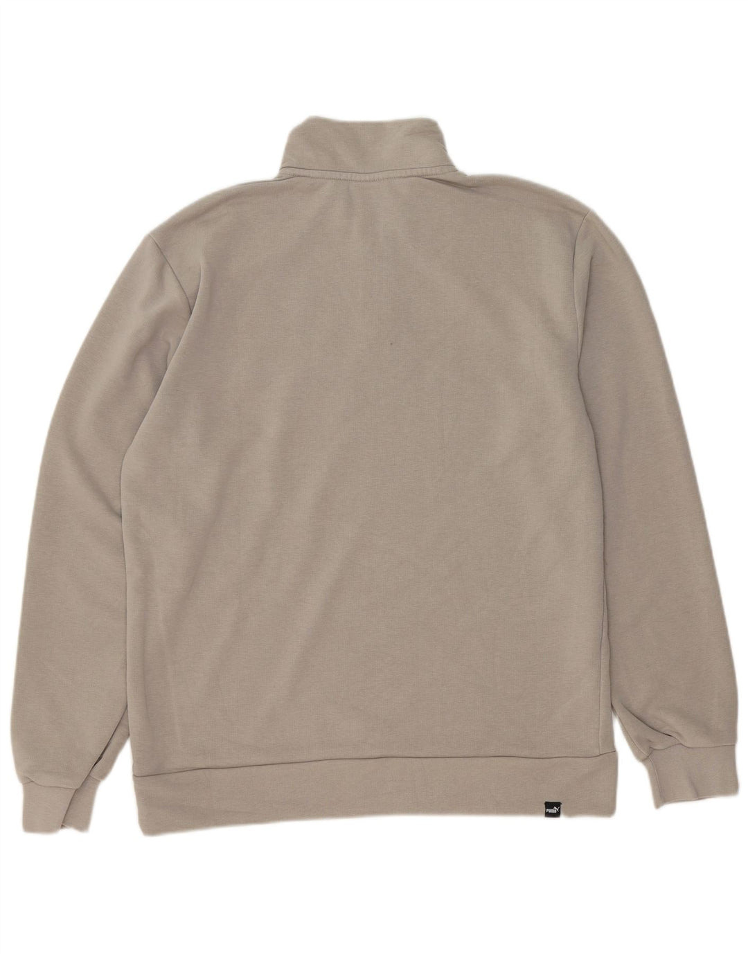 Puma Herren-Sweatshirt mit Reißverschluss am Hals, Mittelgrau