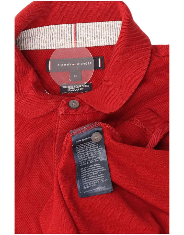 Tommy Hilfiger Herren-Poloshirt mit normaler Passform, mittlere Burgunder-Baumwolle