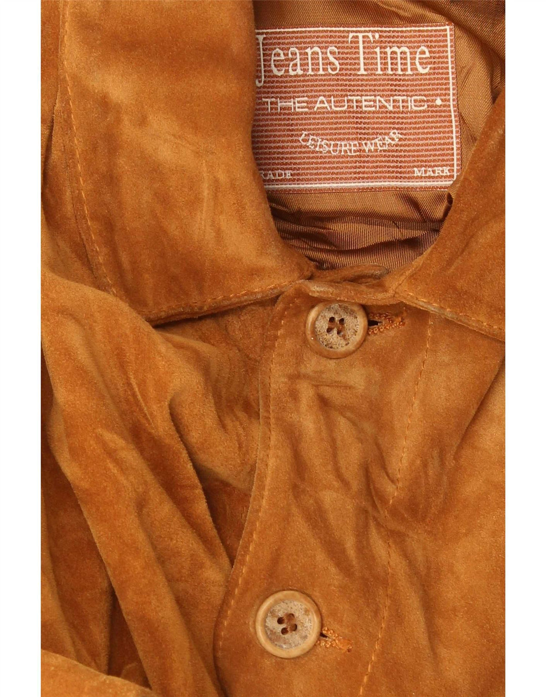 Vintage Herren Wildlederjacke UK 42 XL Beige Leder