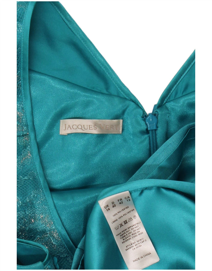 Jacques Vert Damen Ärmelloses Etuikleid UK 14 Mittelblaues Polyester