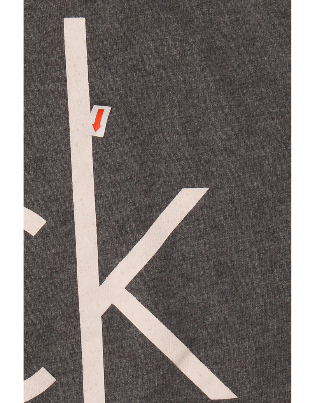 CALVIN KLEIN JEANS Womens 3/4 Sleeve Sweatshirt Jumper UK 14 Medium Grey