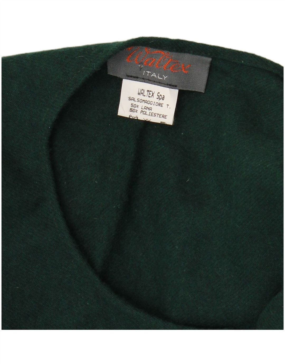 Vintage Damen Poncho Mantel One Size Grüne Wolle