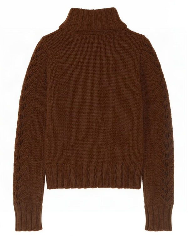 Zara Damen Strickjacke UK 12 Mittelbraun