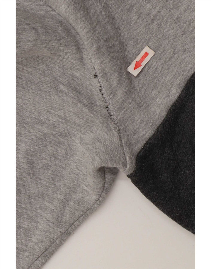 Fila Herren-Sweatshirt-Pullover, große graue Colourblock-Baumwolle