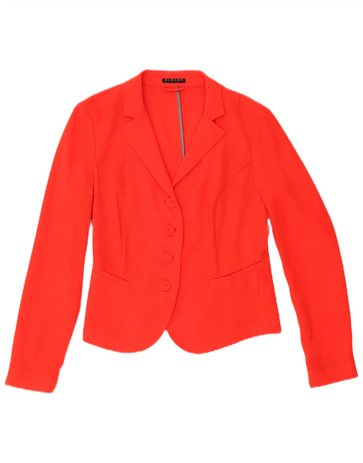 Sisley Damen-Blazer mit 4 Knöpfen, Gr. 10, Größe S, Orange, Polyester