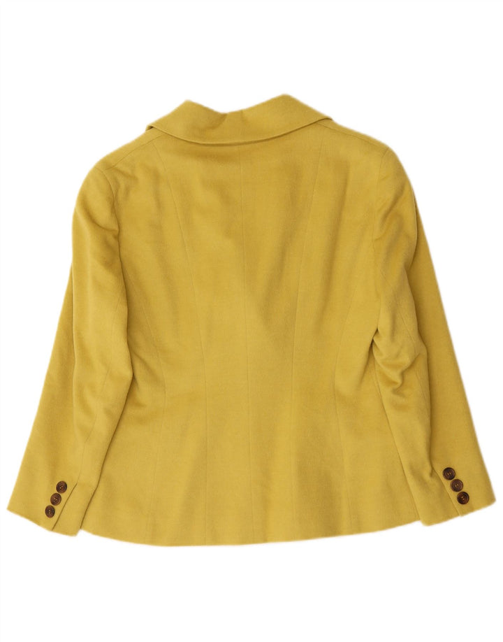 Trussardi Damen Blazerjacke mit 3/4-Ärmeln IT 42 Mittelgelb