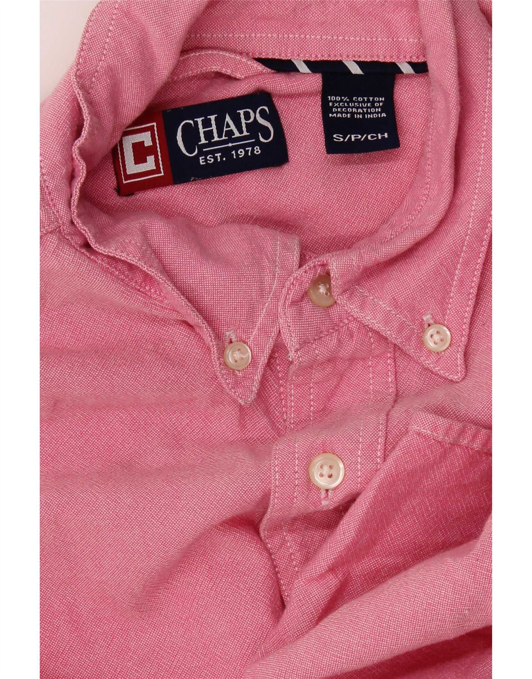 Chaps Herrenhemd, Größe S, rosa, Baumwolle