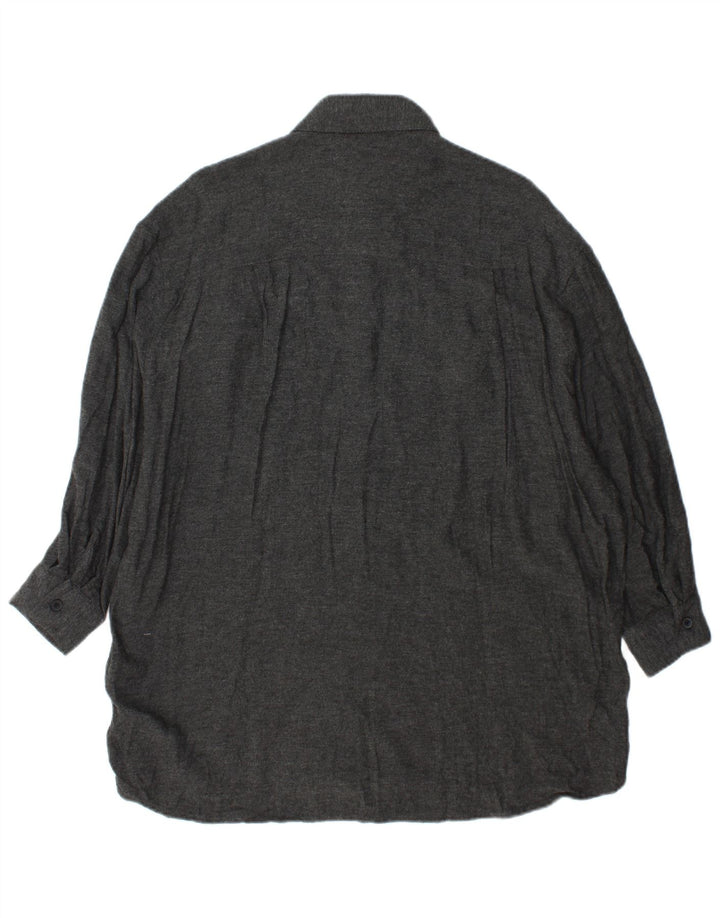 Zara Damen Übergroßes Hemdkleid UK 10 Small Graue Viskose