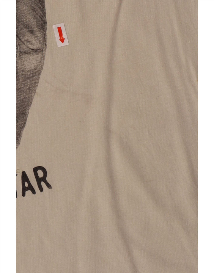 G-STAR Mens Graphic T-Shirt Top Large White Cotton