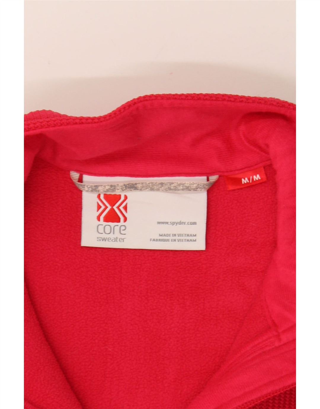 CORE Womens Tracksuit Top Jacket UK 14 Medium Red Cotton Vintage CORE and Second-Hand CORE from Messina Hembry 
