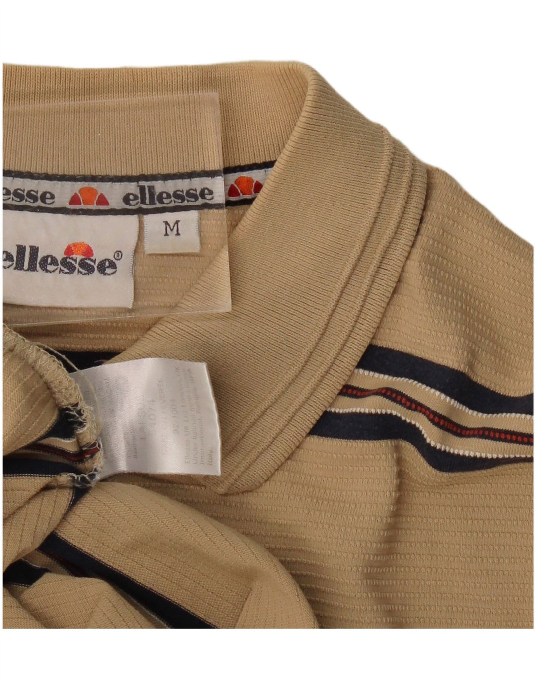 Ellesse Herren Poloshirt Mittelbeige gestreift