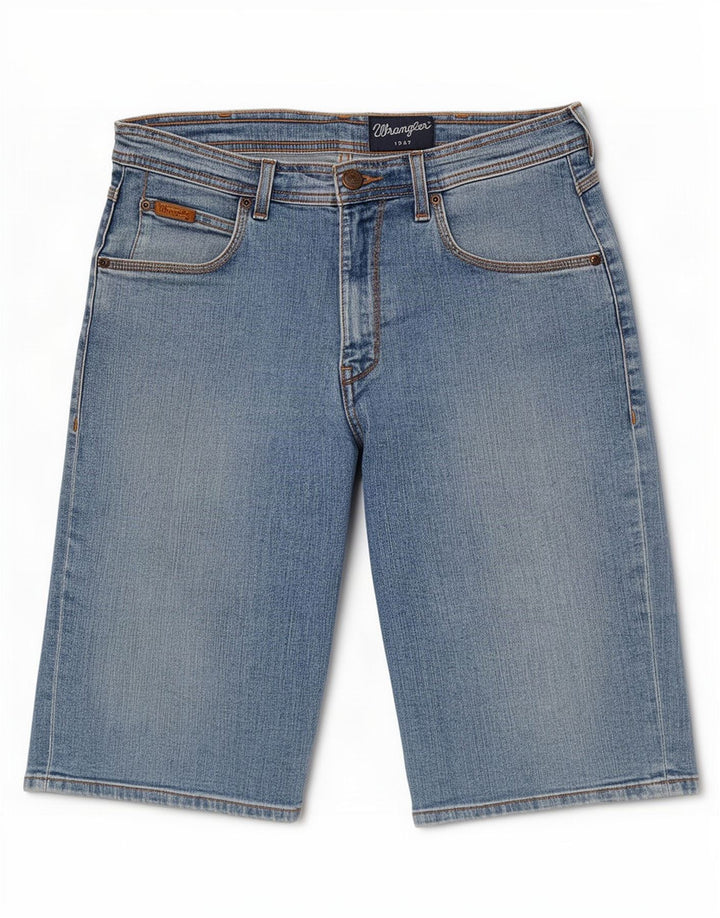 Wrangler Mens Regular Denim Shorts W31 Mittelblaue Baumwolle