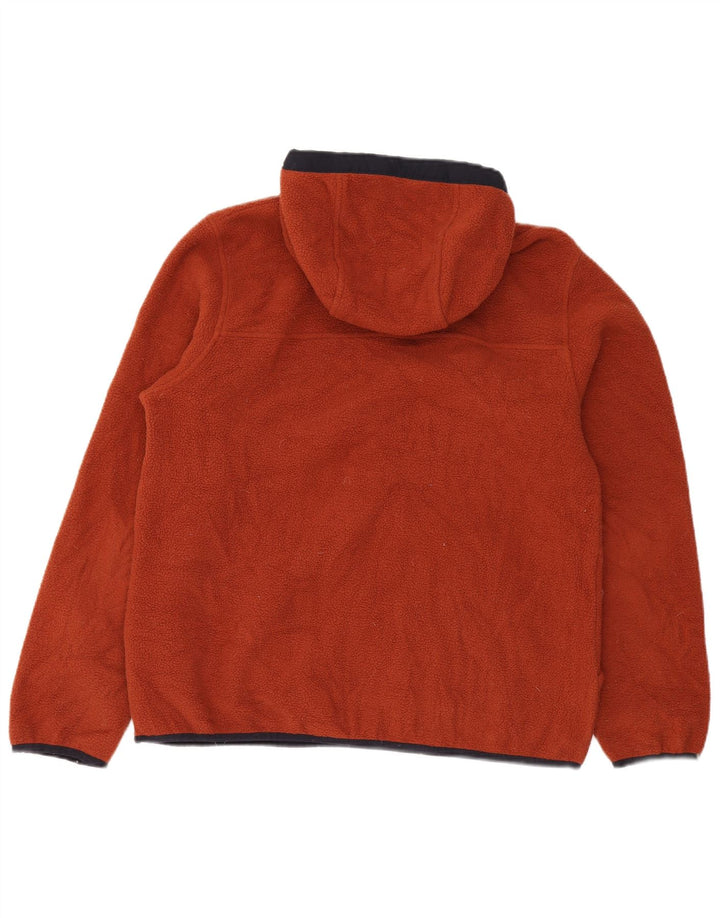 The North Face Herren-Fleecepullover mit Kapuze und Knopfkragen, Mittelrotes Polyester